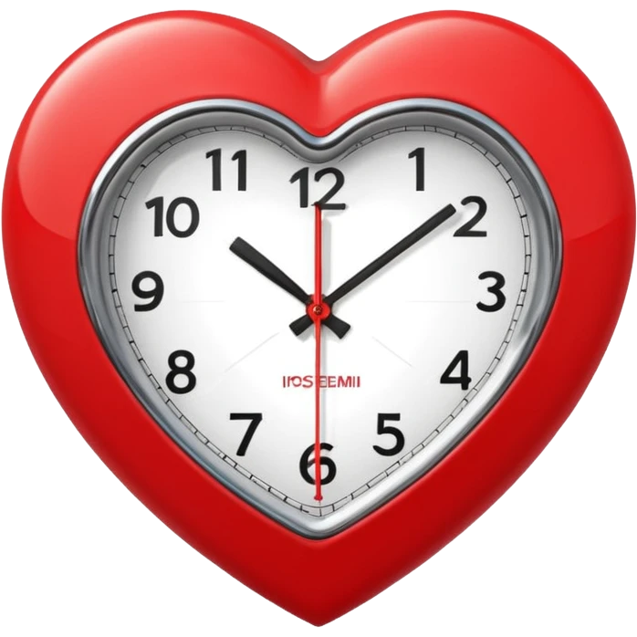 heart love clock emoji