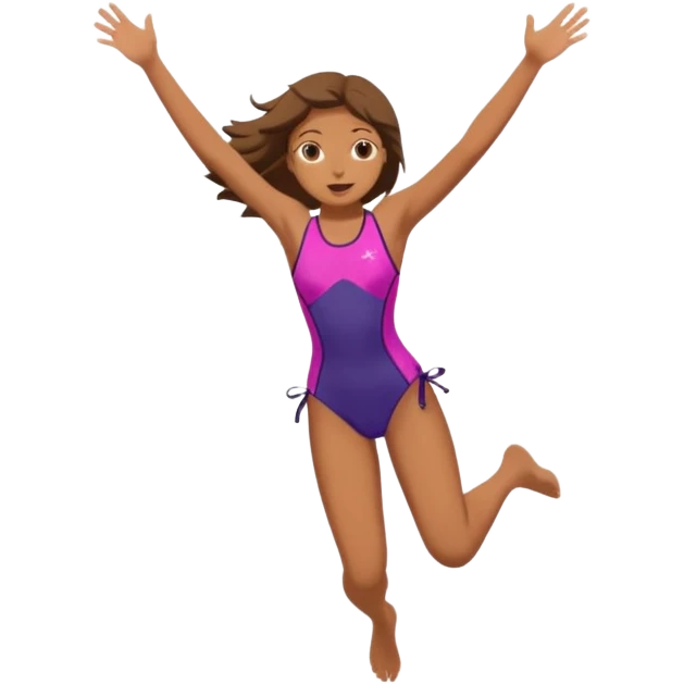 Girl jump of clif emoji