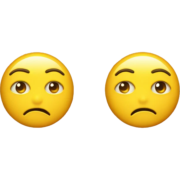 round yellow emoji giving side eye emoji