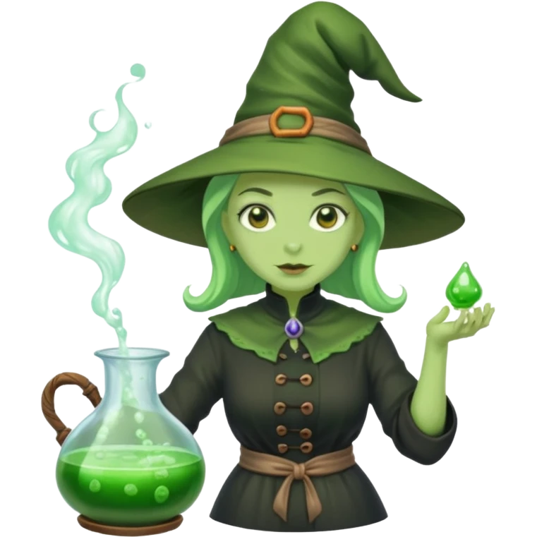 green witch cooking potion emoji