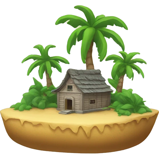 Île dans bouteille emoji