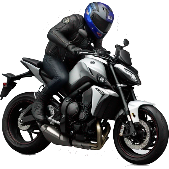 Man doing wheelie on Yamaha mt-10 emoji