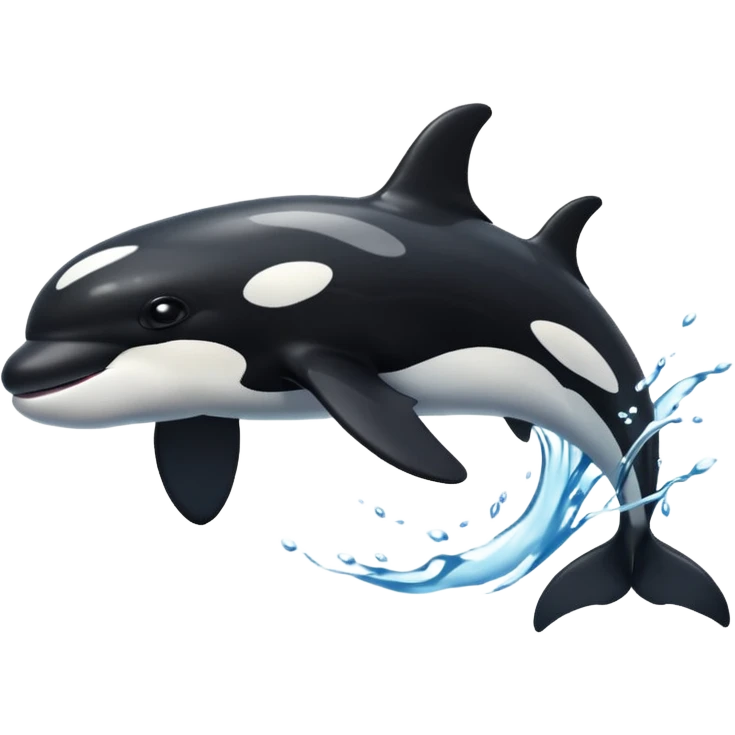 Make an orca swimming powerfully emoji