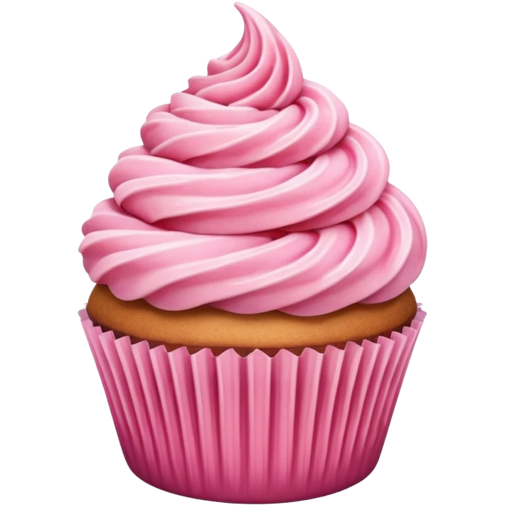 Cupcake with pink icing emoji