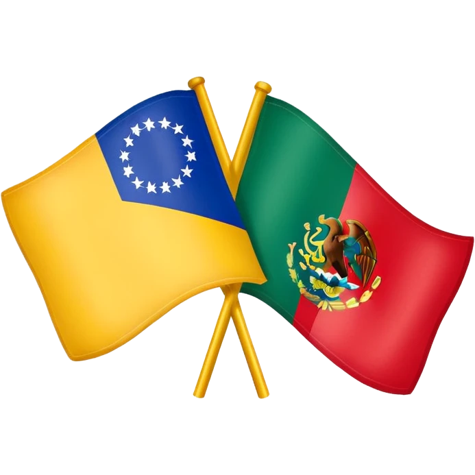 Bandera de Venezuela combinada con la de México emoji