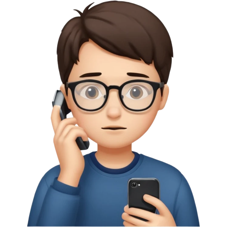 ученик сидит в телефоне, отвлекается от подготовки к экзамену и сидит ленивый emoji