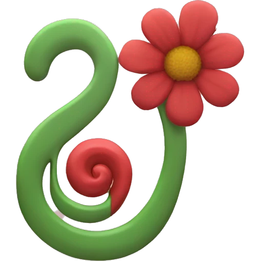 flower in the shape of a music note emoji