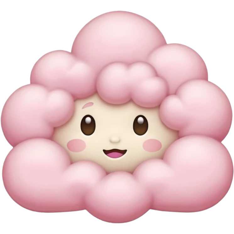 pink cloud with zzz emoji