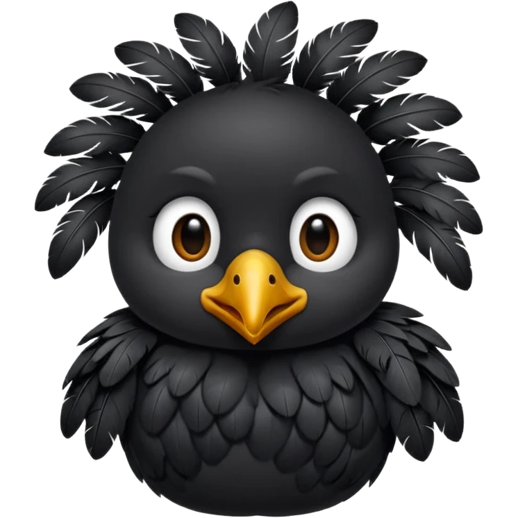 Un bebe oiseau mignon noir emoji