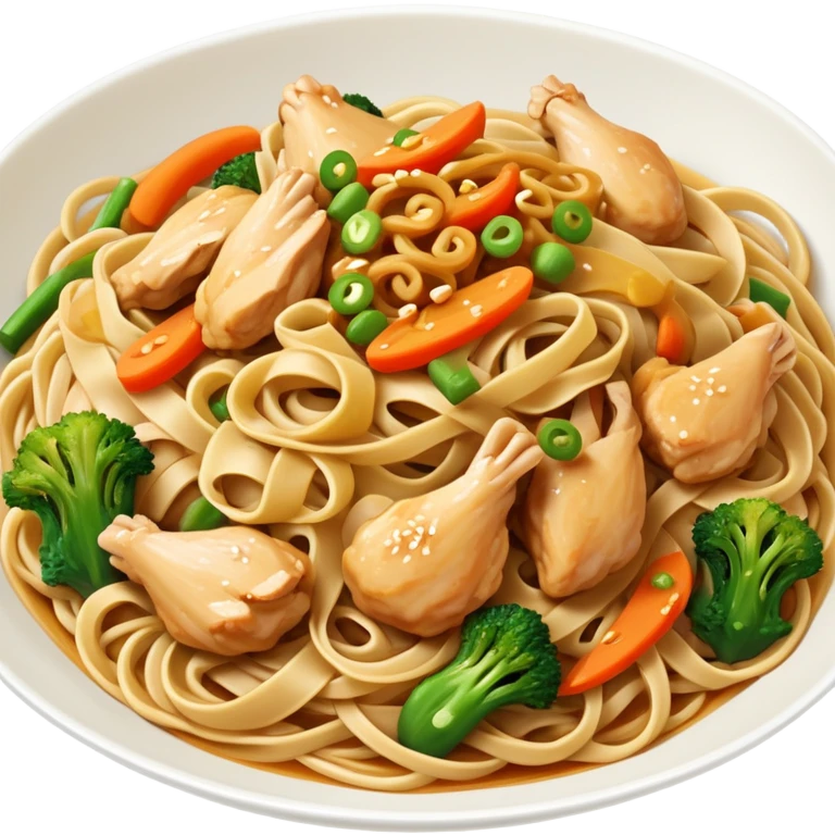 Chicken lo mein emoji