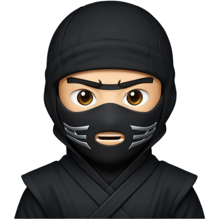 Black Ninja emoji with MB written on it emoji