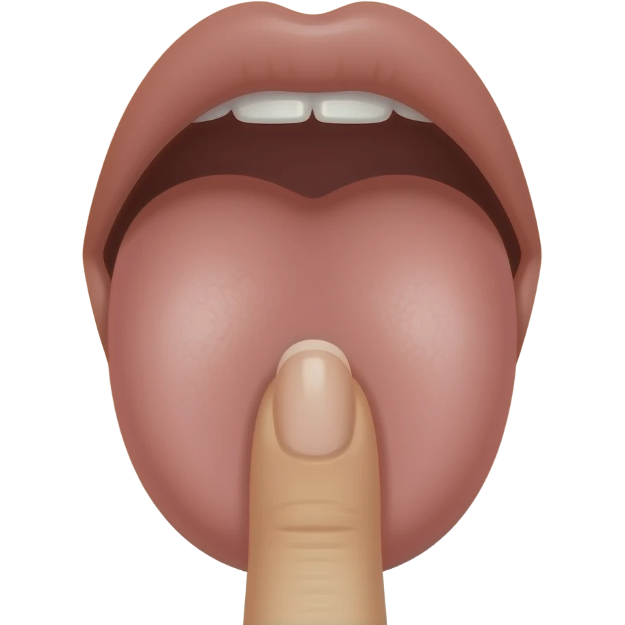Tongue licking vagina, fingers holding open labia lips while tongue licks clitoris emoji