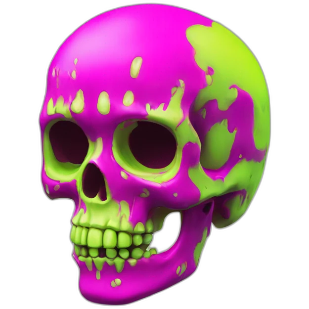 fluo skull emoji