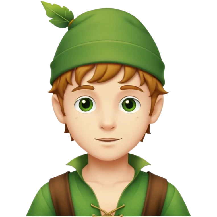 peter pan character in green outfit with hat emoji