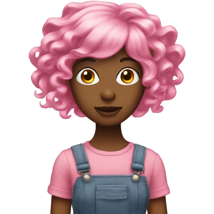 Pink wig girl emoji