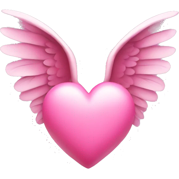 Pink Heart with wings emoji