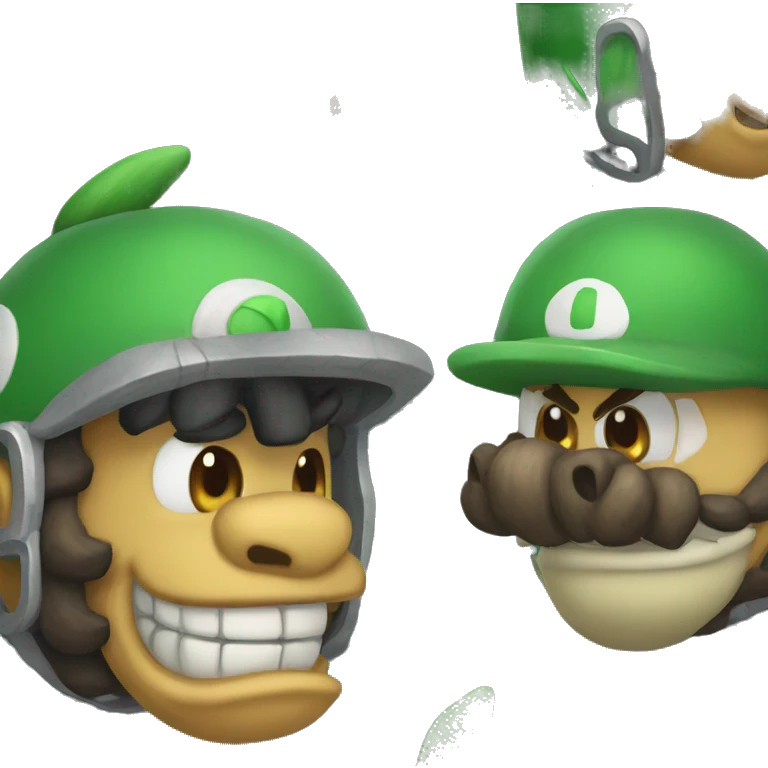 Dark Bowser et luigi  emoji
