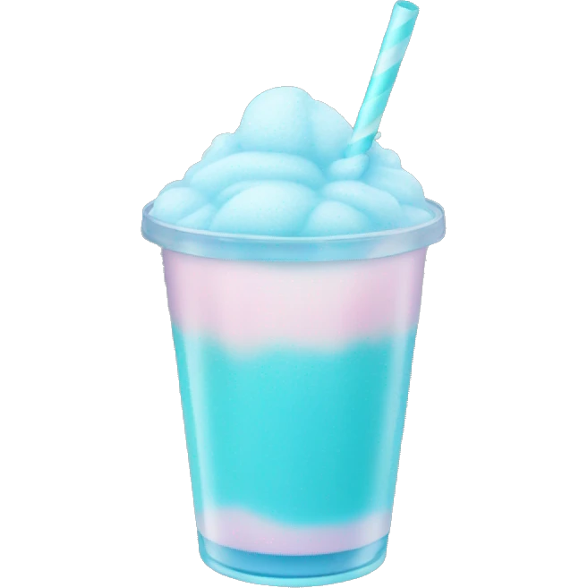 pastel blue slushie emoji