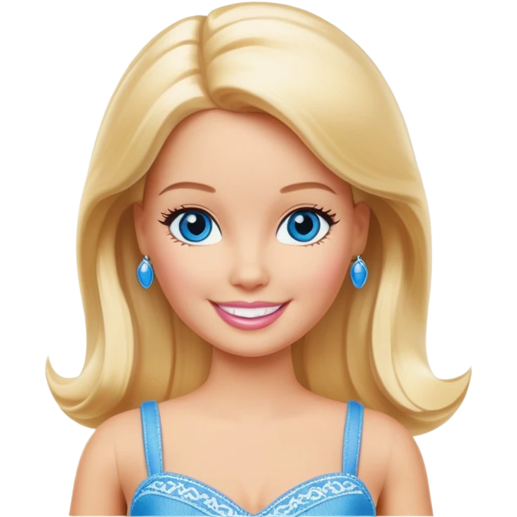 Full bodied classic Barbie emoji