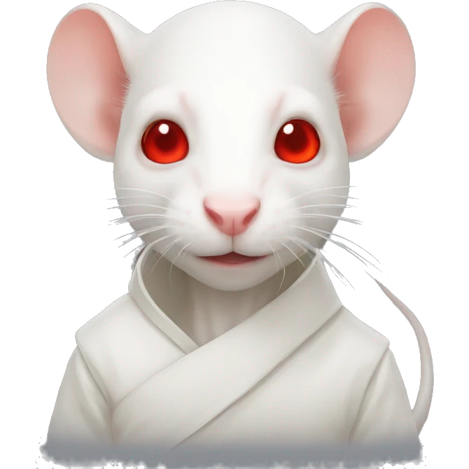Albino rat red eyes, ninja  emoji