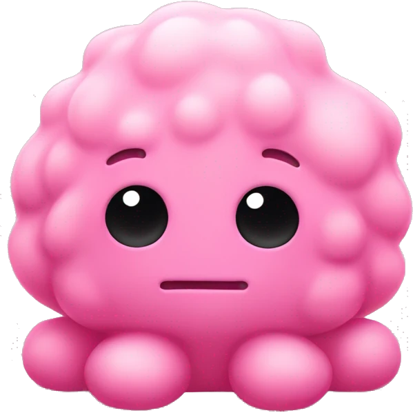 cute frowning jellycat, pink emoji