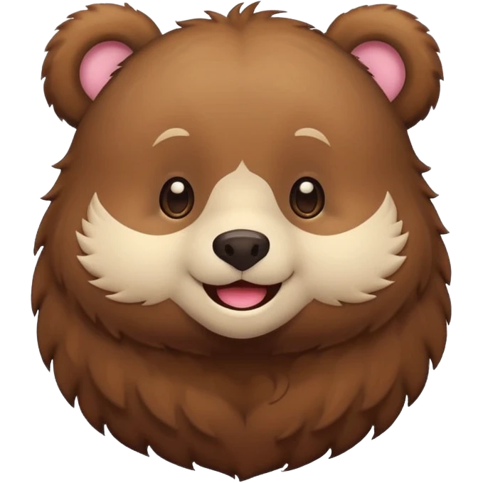 A cute Kawaii bear emoji