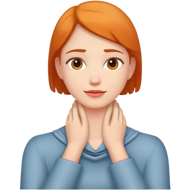 hands over neck emoji