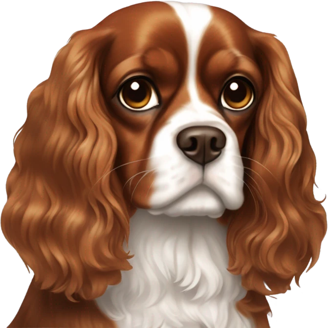 All brown King Charles Cavalier  emoji
