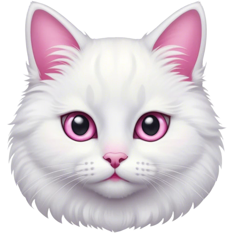 White cat-pink whiskers emoji