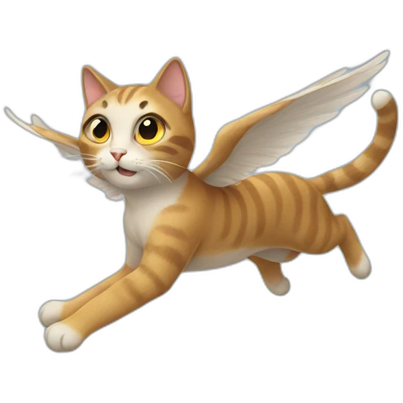 flying cat emoji