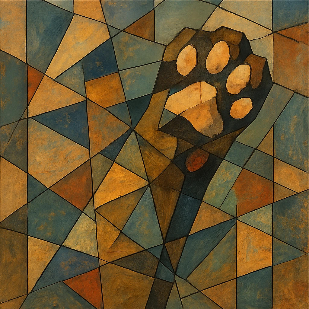cat paw, geometric shapes emoji