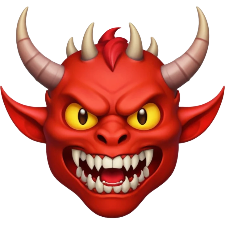 horned demon - fiery background











 emoji