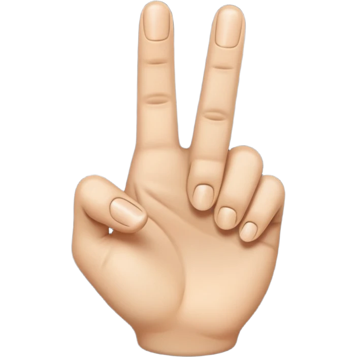 I want a emoji with just middle finger bend towards and every other fingers amd thumb straight  emoji