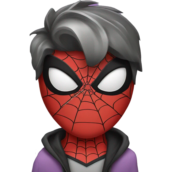 Spiderman in party costum emoji