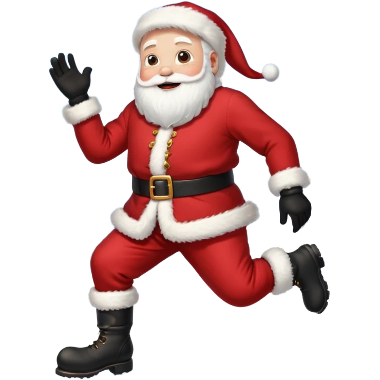 Santa sliding emoji