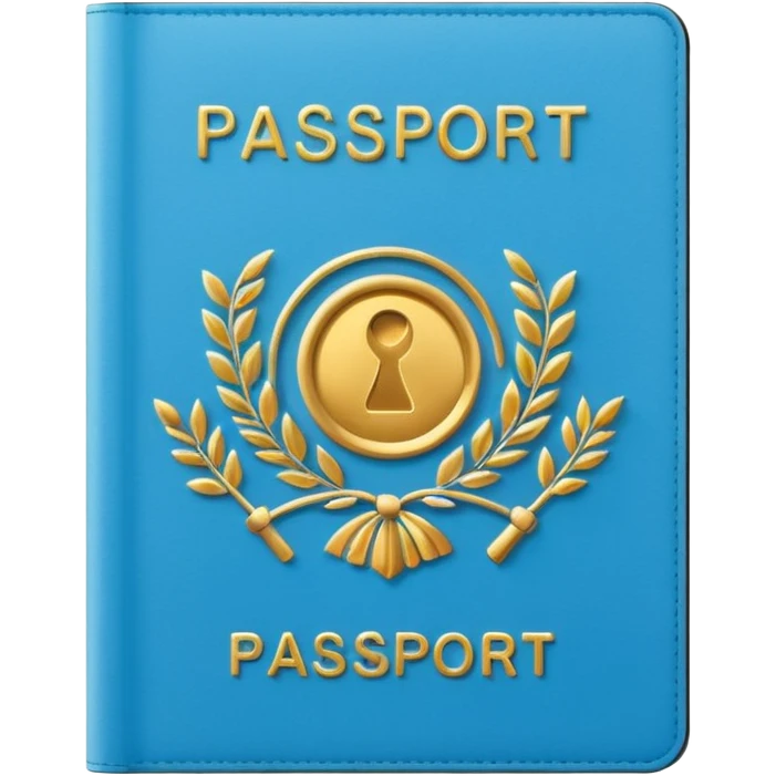 light blue passport emoji