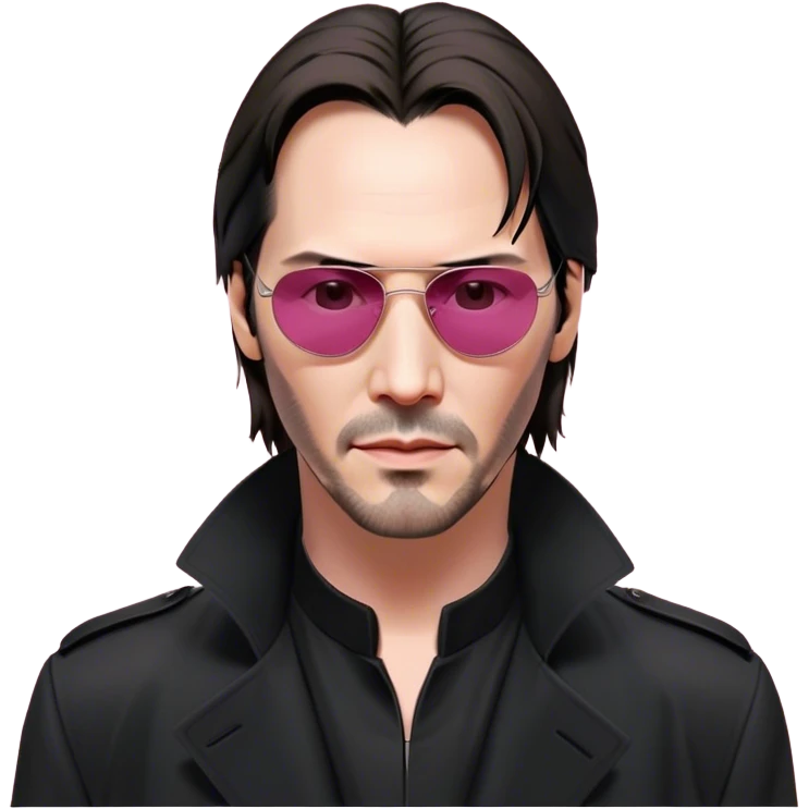 Keanu Reeves Neo Matrix pink emoji