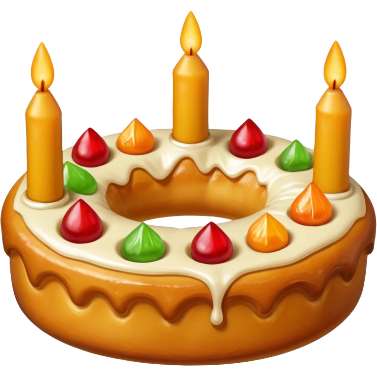 roscon de reyes DE ESPAÑA pero sin velas, emoji