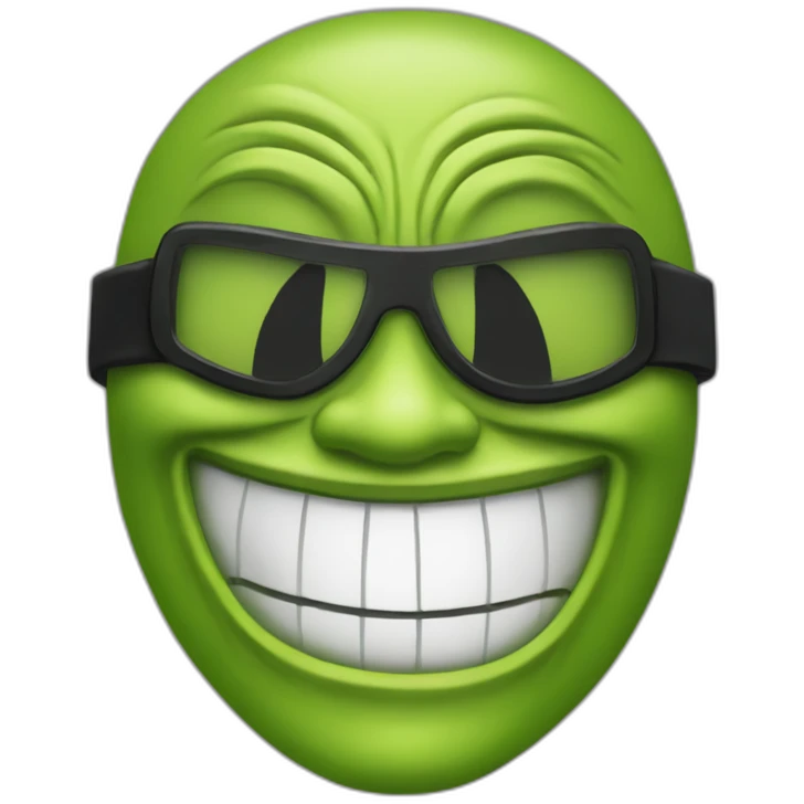 Jim Carrey the mask smiling emoji