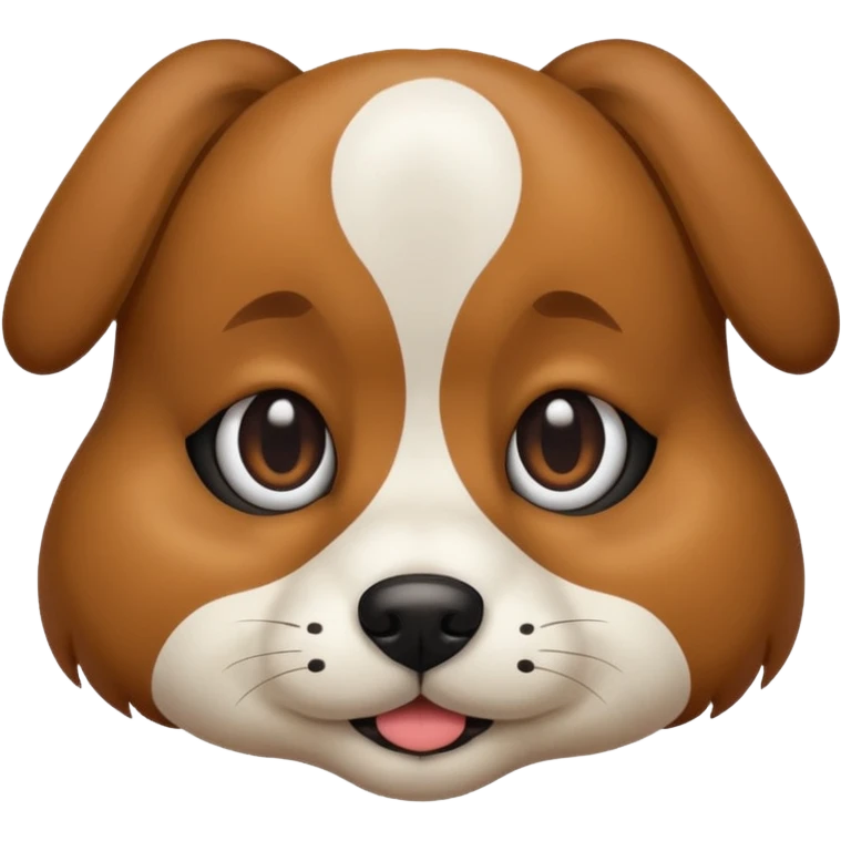Dog with inverted eyes emoji