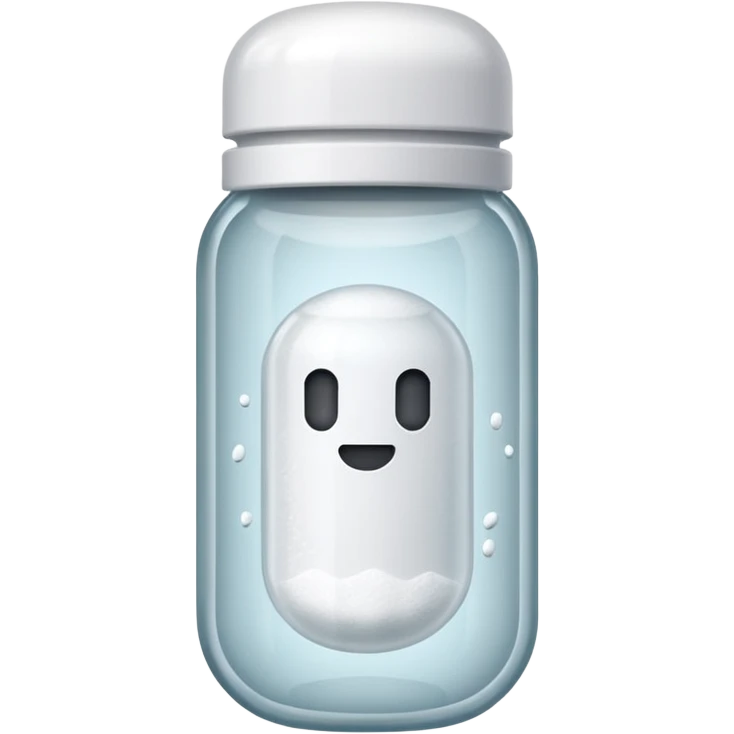clear capsule filled with white powder emoji