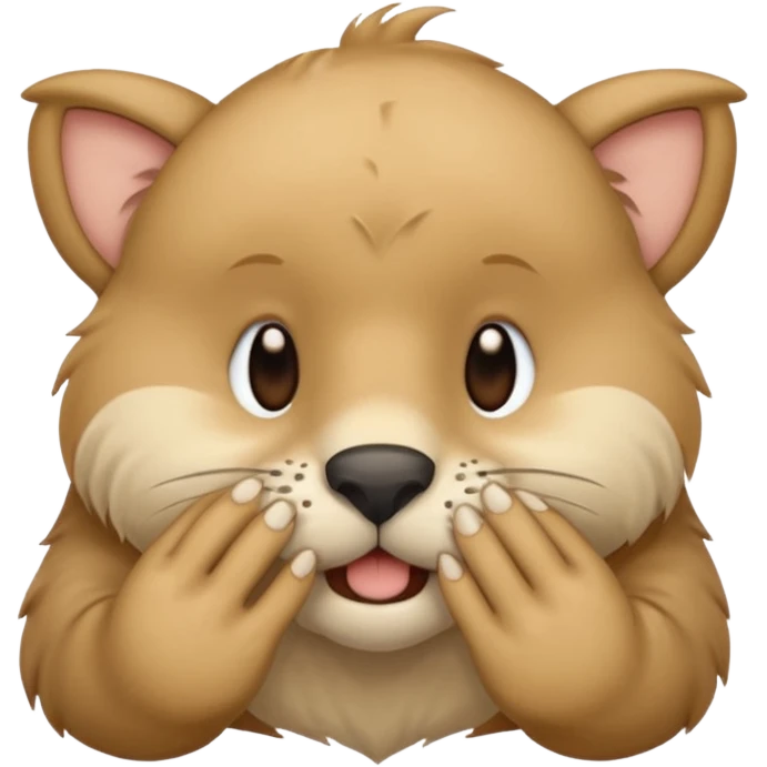 animal wiping its nose emoji