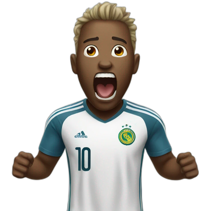 soccer screaming emoji