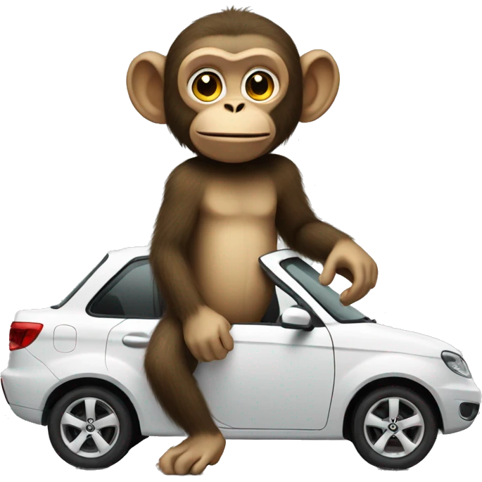 Monkey selling a car  emoji