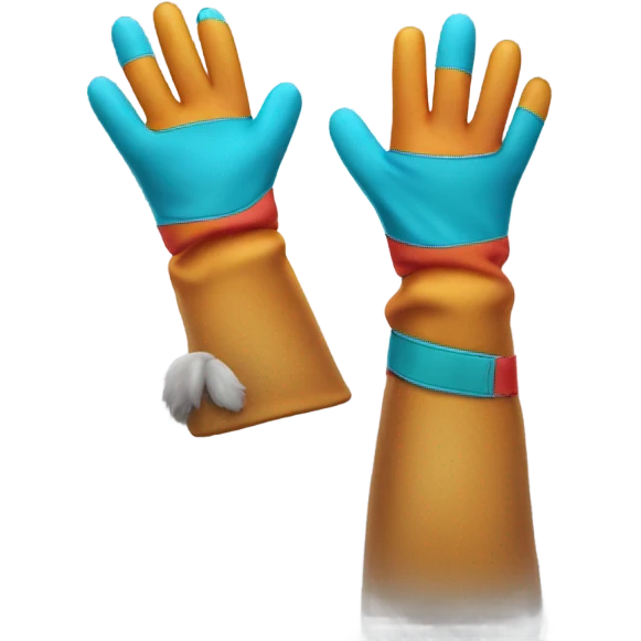 Dog with gloves emoji
