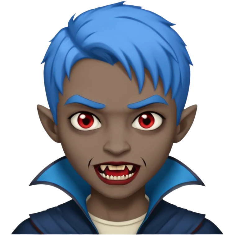 blue haired vampire black boy emoji