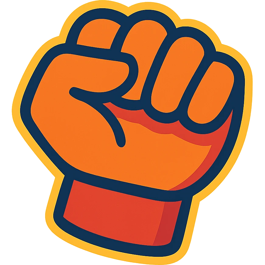 vibrant toon style punch icon emoji