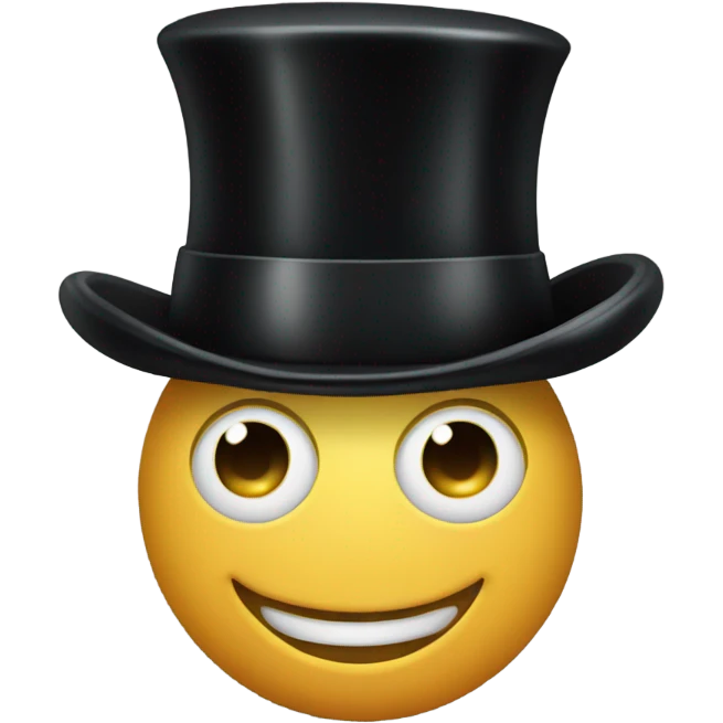 bean wearing top hat emoji