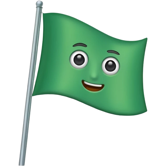علم أخضر  emoji