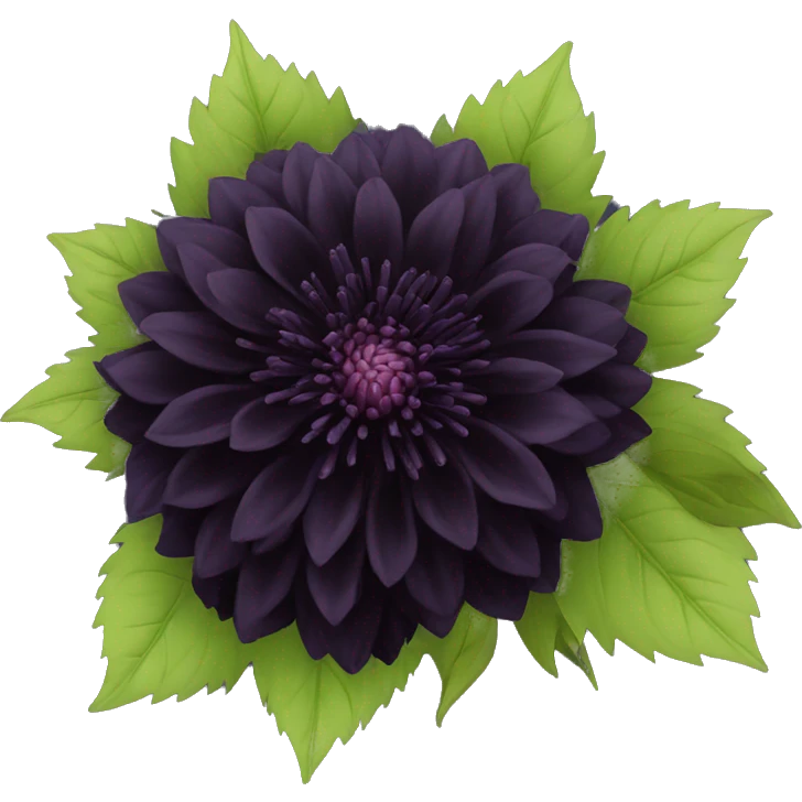 black dahlia flower emoji